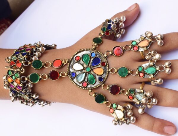 Traditional  Afghan five Ring Bracelet-1223