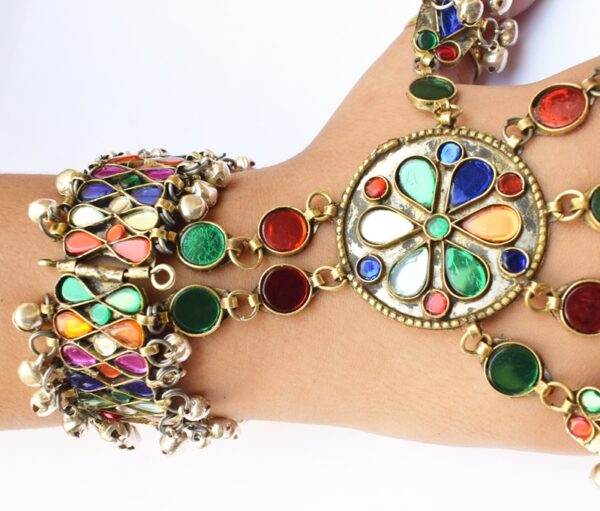 Traditional  Afghan five Ring Bracelet-1223 - Image 2